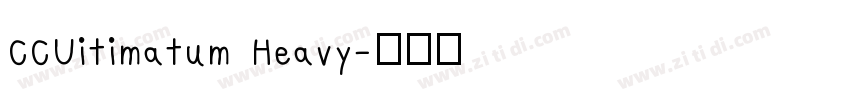 CCUitimatum Heavy字体转换